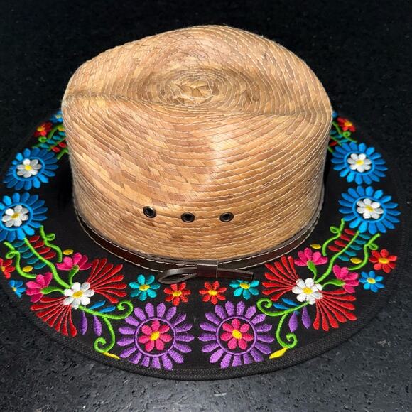 NEW artesanal embroided made in mexico Embroidered Floral Women's Hat ONE SIZE - Picture 2 of 11